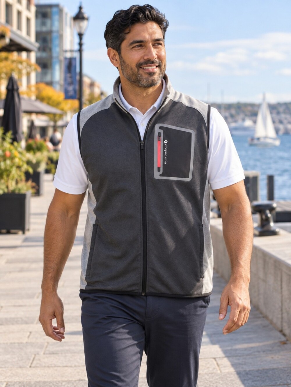 Vineyard Vines Powerstretch Performance Fleece Vest Grey XXL Golf
